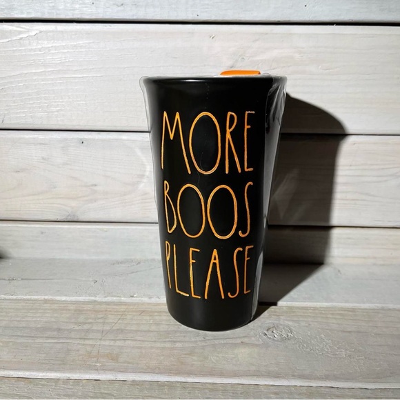 Rae Dunn MORE BOOS PLEASE Halloween Travel Tumbler NWT - Picture 1 of 4
